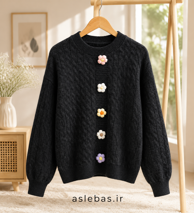 بافت فانتزی طرح گل وسط